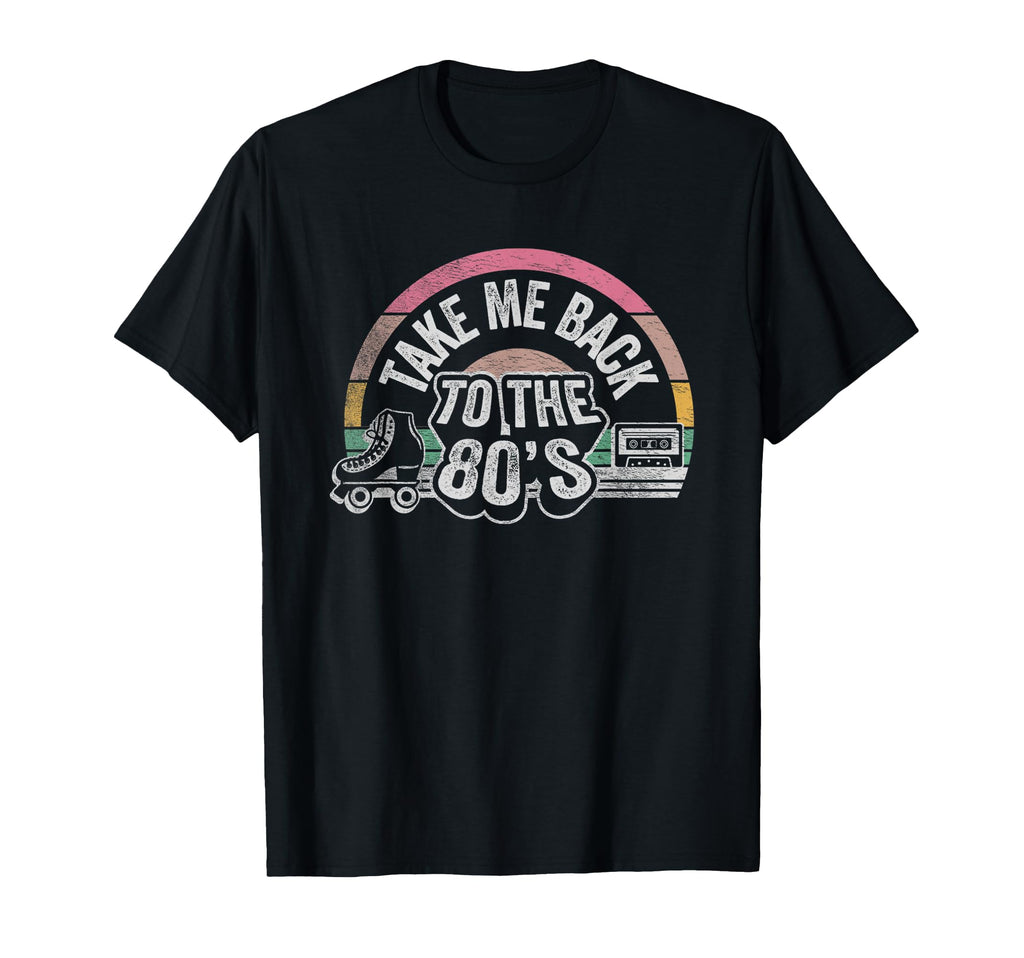 Take Me Back To 80S Cassette Roller T-Shirt - Custom Art Print Unisex - T-Shirt, Sweatshirt, Hoodie