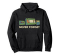 Never Forget Vhs Cassette Tape Floppy Hoodie - Graphic Print for Adults - T-Shirt, Sweatshirt, Hoodie
