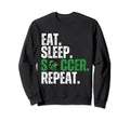 Eat Sleep Soccer Repeat Soccer Sweatshirt - Aesthetic Graphic Men Women - T-Shirt, Sweatshirt, Hoodie