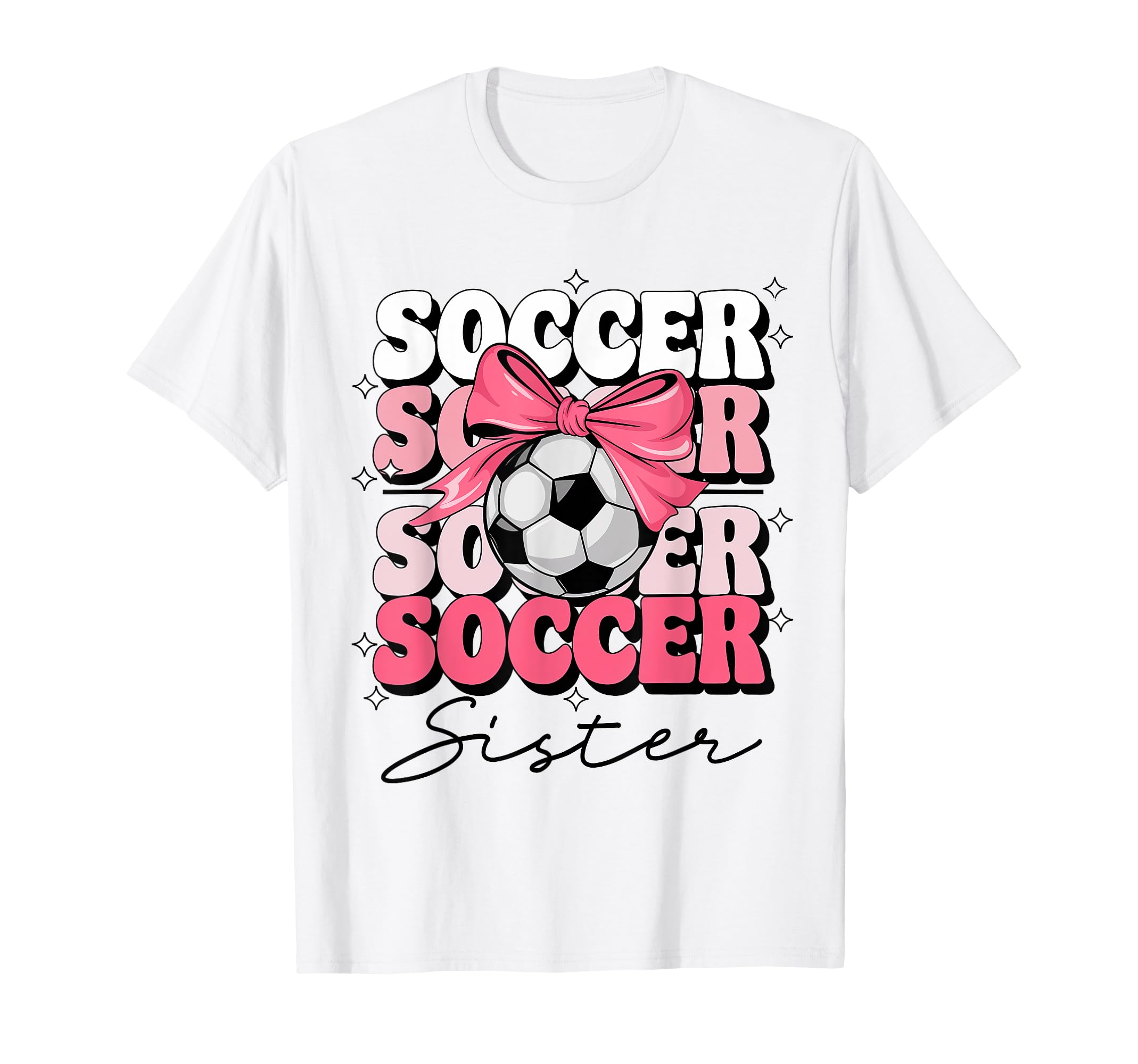 Groovy Soccer Sister Coquette Bow T-Shirt - Streetwear Style Men Women - T-Shirt, Sweatshirt, Hoodie