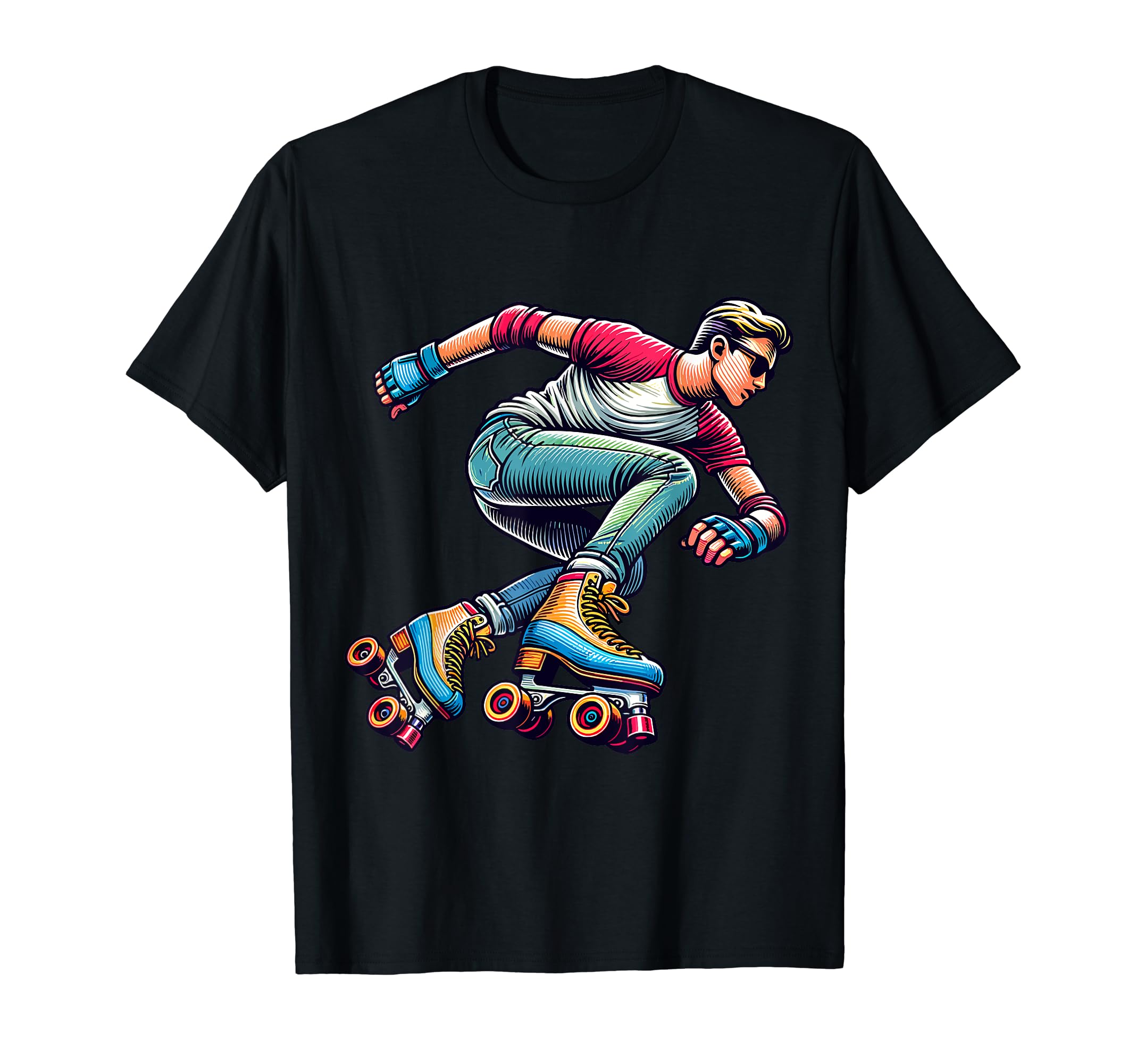 Professional Roller Skater Skating T-Shirt - Aesthetic Graphic for Adults - T-Shirt, Sweatshirt, Hoodie
