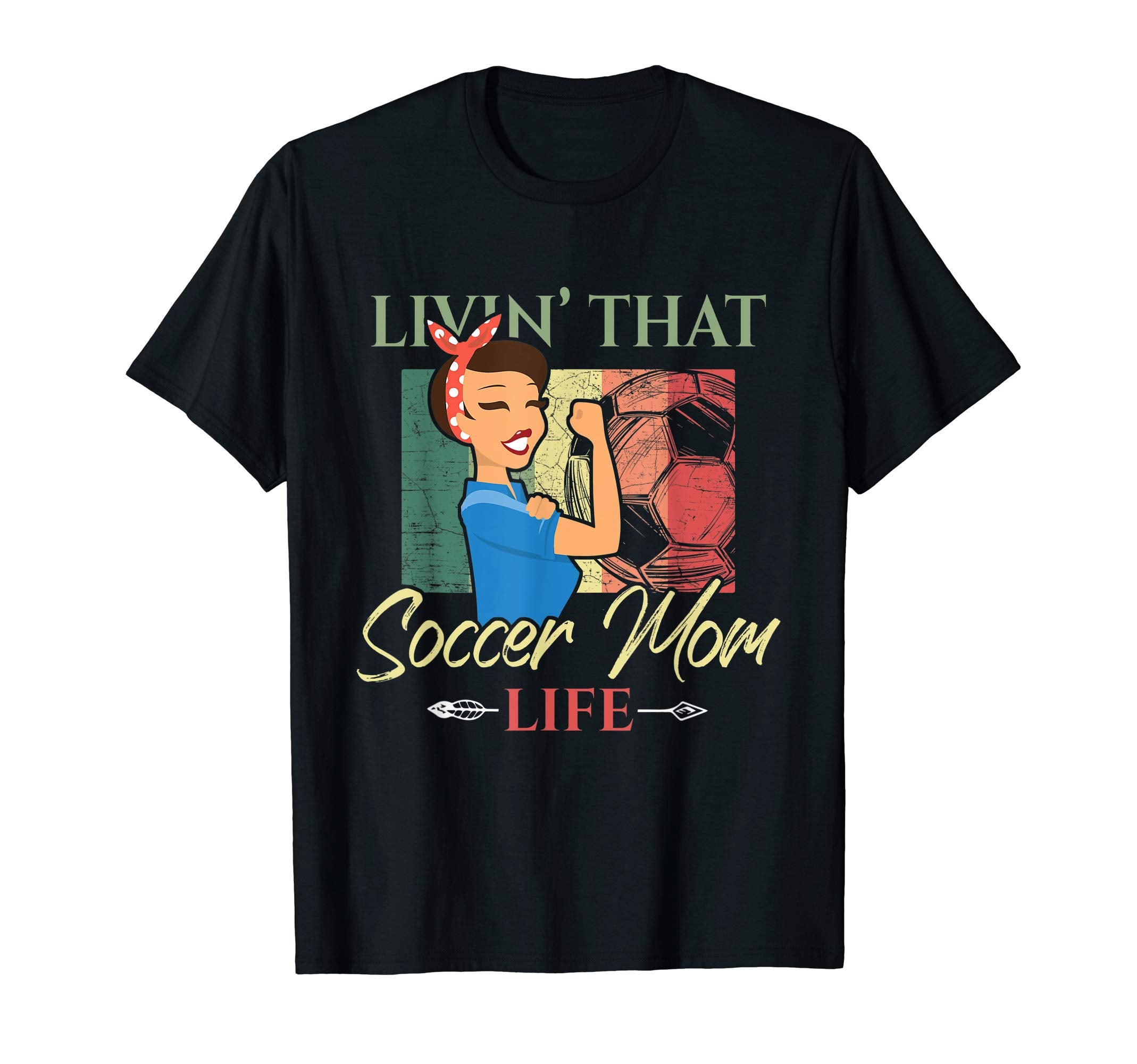 Livin That Soccer Mom Life Living T-Shirt - Fun Novelty Design Unisex - T-Shirt, Sweatshirt, Hoodie