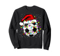 Soccer Ball Santa Hat Lights Coach Sweatshirt - Unique Graphic for Adults - T-Shirt, Sweatshirt, Hoodie