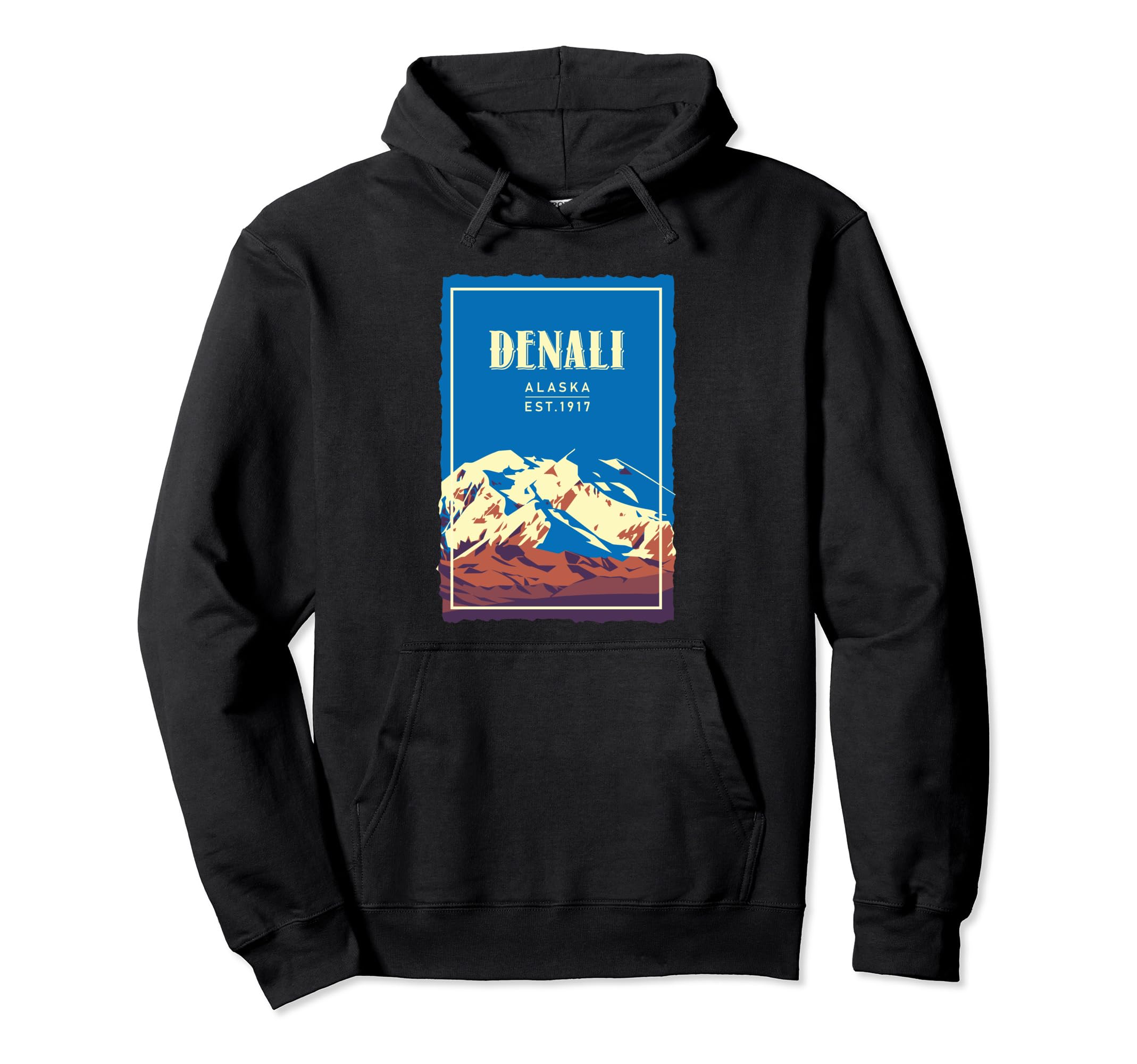 Mount Denali Snow Mountain Alaska Hoodie - Fun Novelty Design Unisex - T-Shirt, Sweatshirt, Hoodie