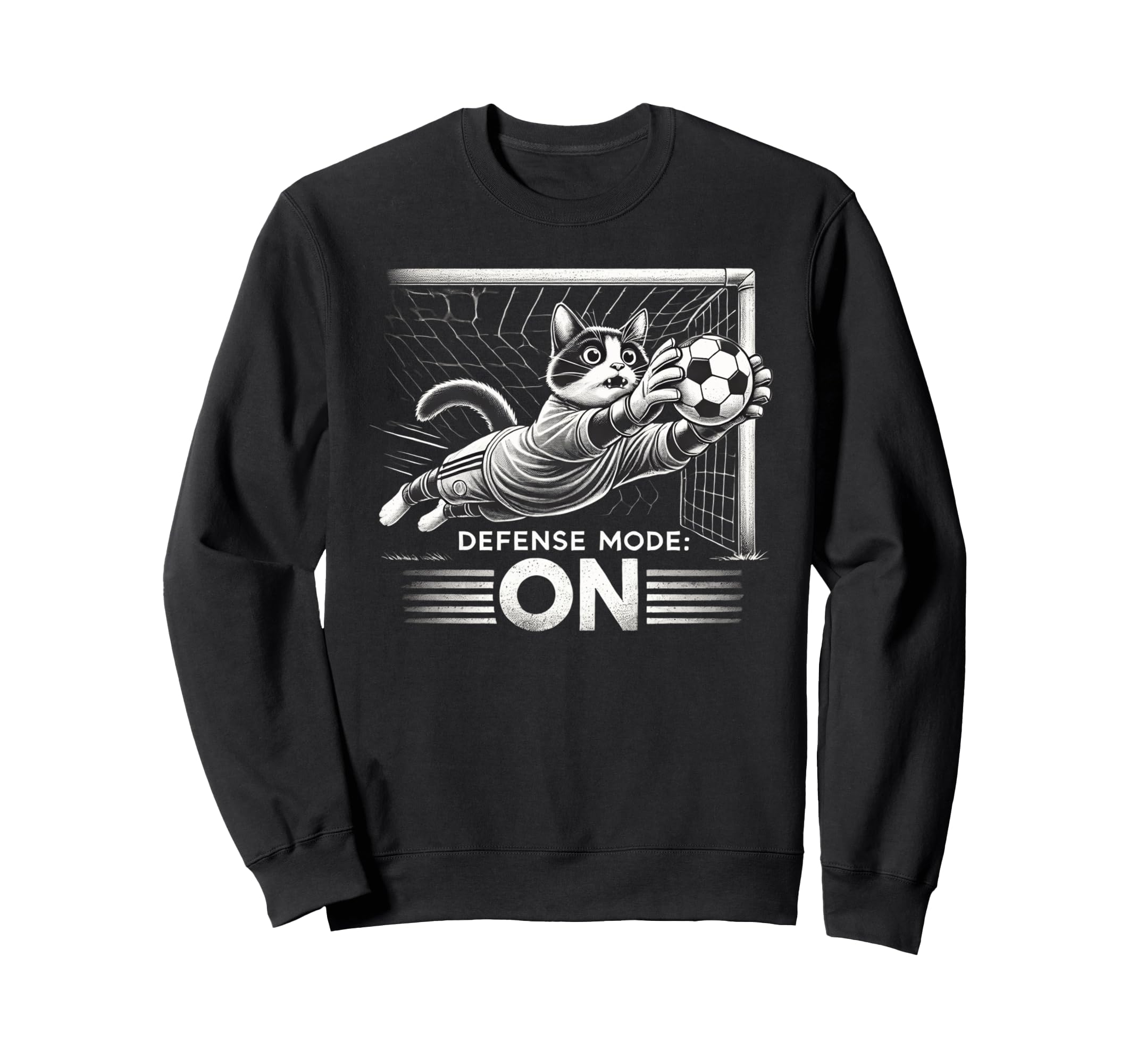 Defense Mode Soccer Goalie Sweatshirt - Fun Novelty Design for Adults - T-Shirt, Sweatshirt, Hoodie