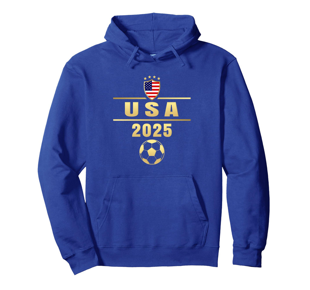 American Flag Soccer Womens Soccer Hoodie - Custom Art Print for Adults - T-Shirt, Sweatshirt, Hoodie