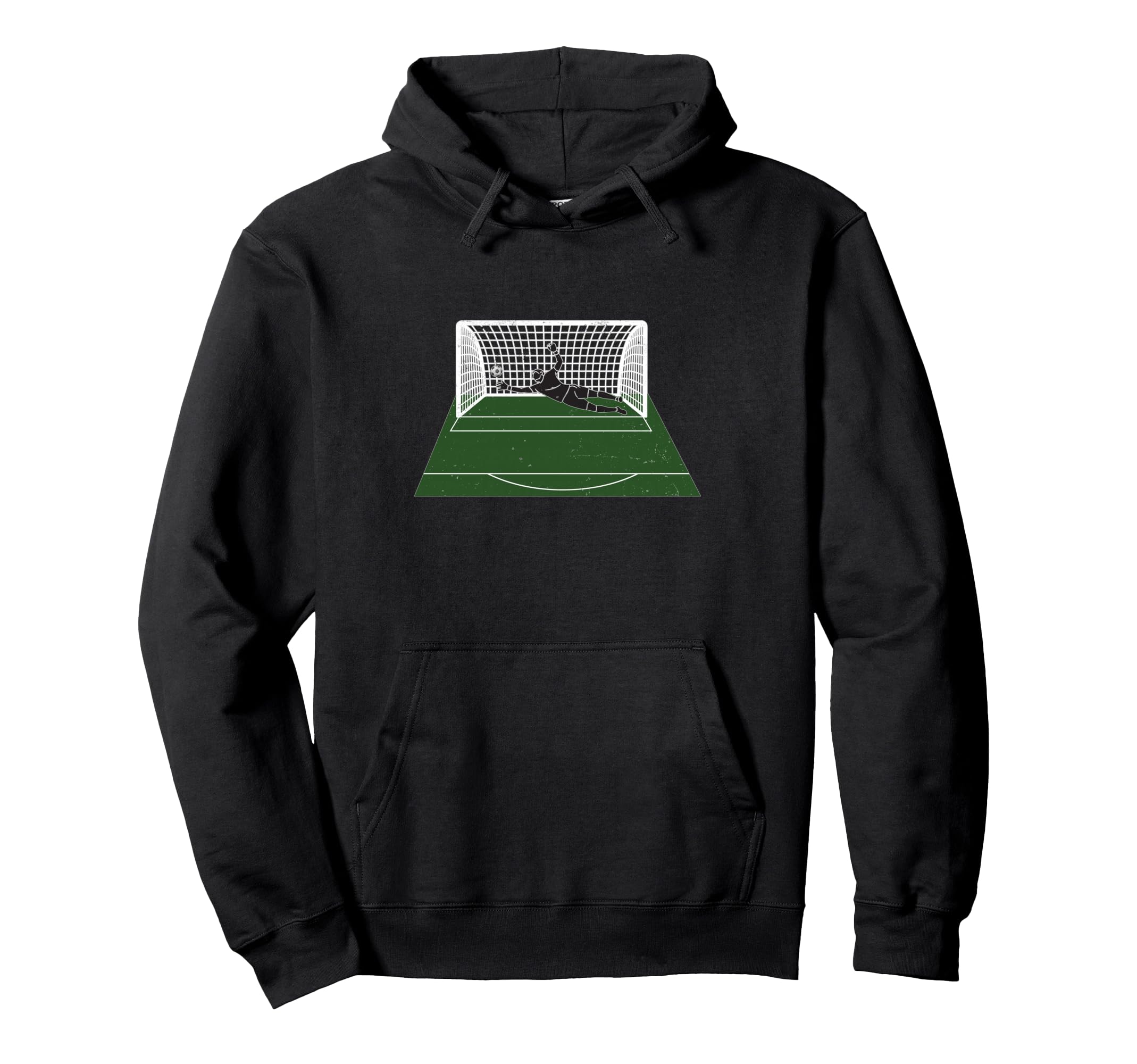 Goalkeeper Save Pitch Goal Net Soccer Hoodie - Trendy Graphic Men Women - T-Shirt, Sweatshirt, Hoodie