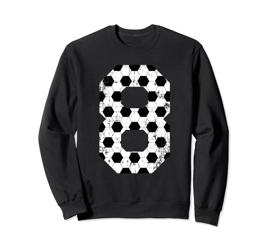 Soccer 8 Jersey Number Sweatshirt - Trendy Graphic for Adults - T-Shirt, Sweatshirt, Hoodie