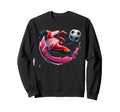 Vibrant Flamingo Soccer Ball Sweatshirt - Custom Art Print Men Women - T-Shirt, Sweatshirt, Hoodie