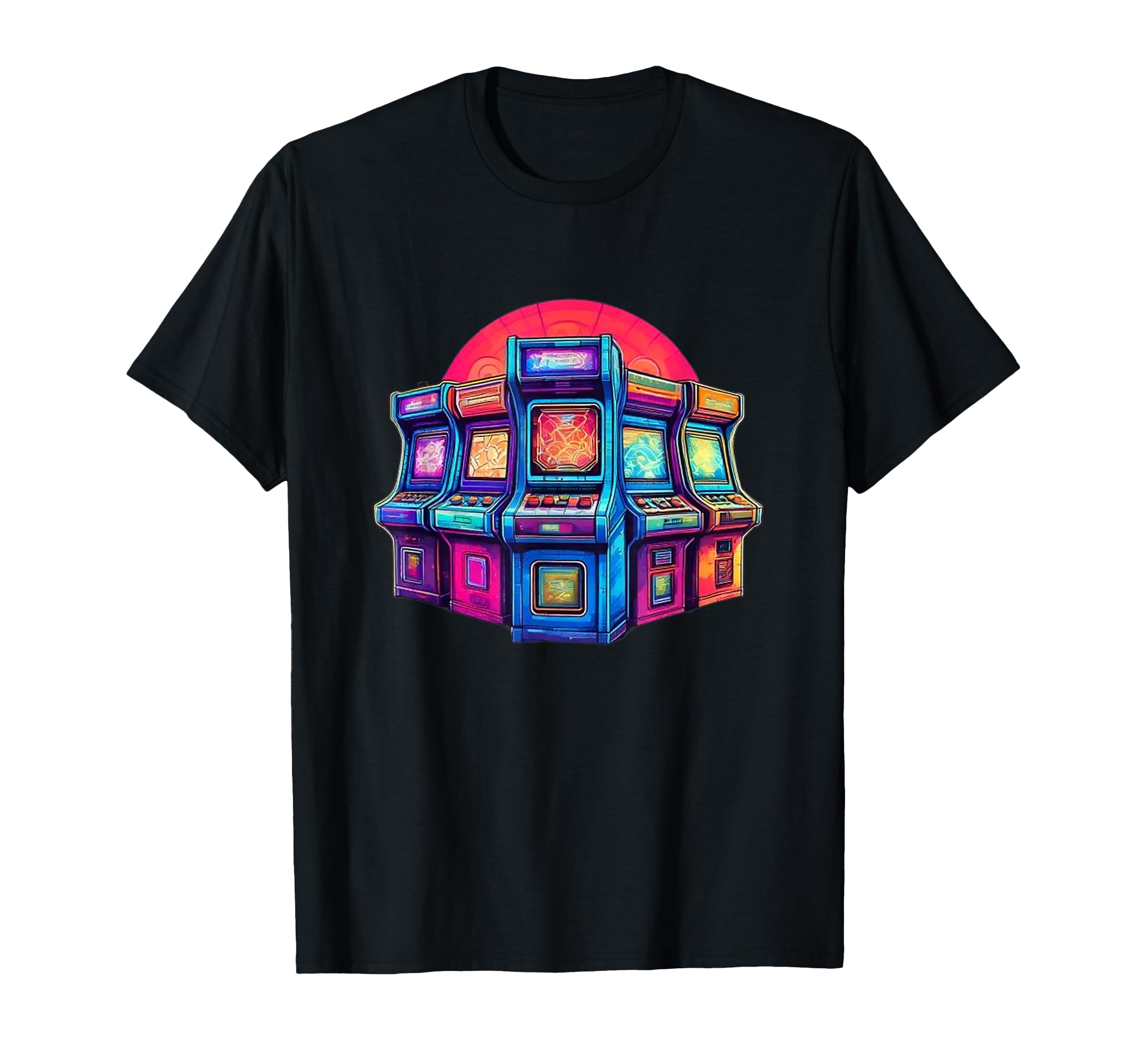 80S Arcade Gaming Machine Video Game T-Shirt - Custom Art Print Unisex - T-Shirt, Sweatshirt, Hoodie