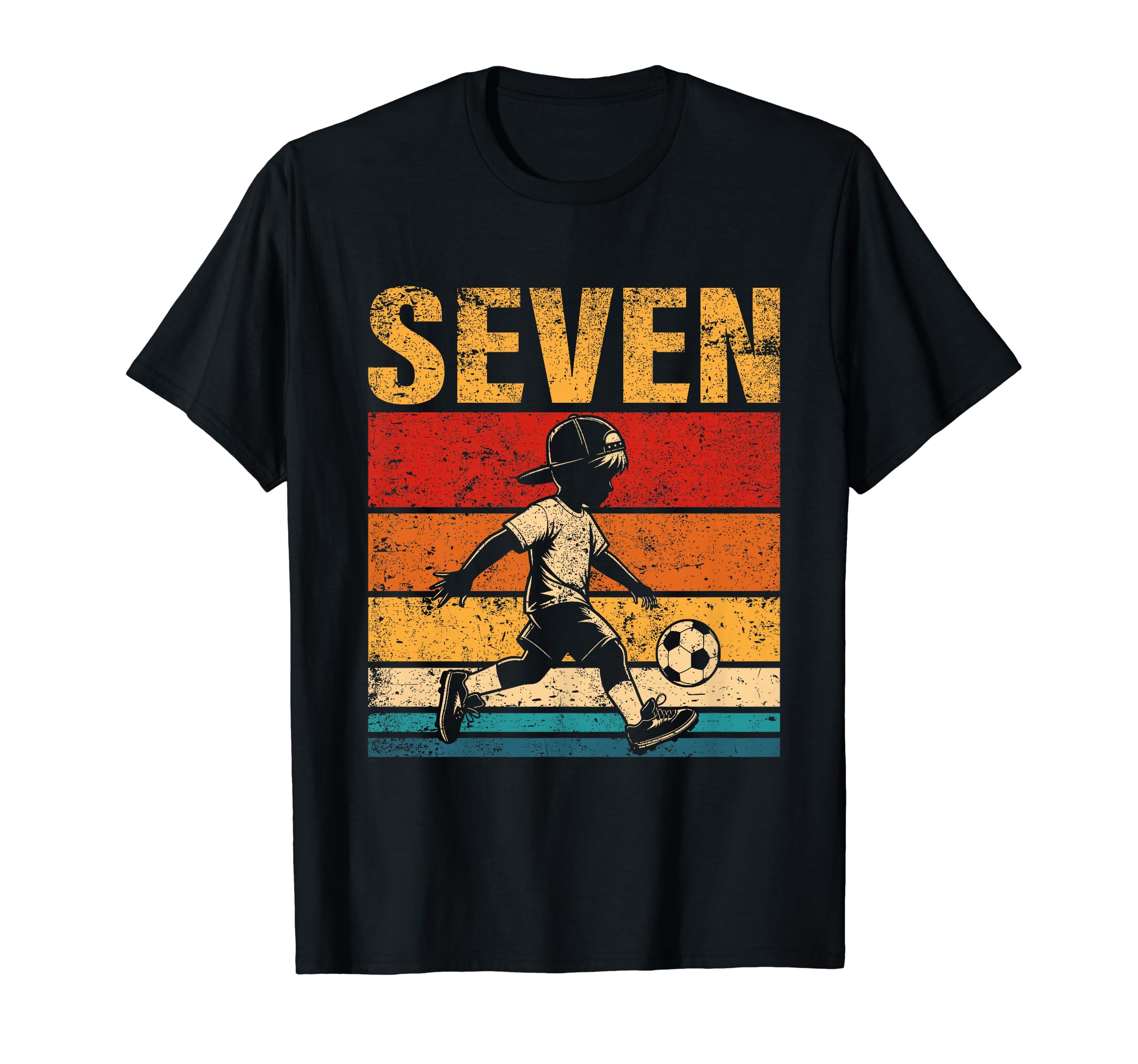 7 Year Old Soccer Birthday 7Th T-Shirt - Custom Art Print for Adults - T-Shirt, Sweatshirt, Hoodie