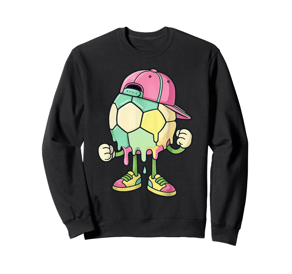 Ice Cream Drip Soccer Sports Sweatshirt - Aesthetic Graphic Men Women - T-Shirt, Sweatshirt, Hoodie