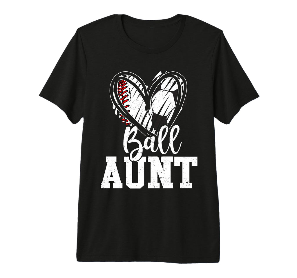 Ball Aunt Baseball Soccer Aunt Tri T-Shirt - Custom Art Print Men Women - T-Shirt, Sweatshirt, Hoodie