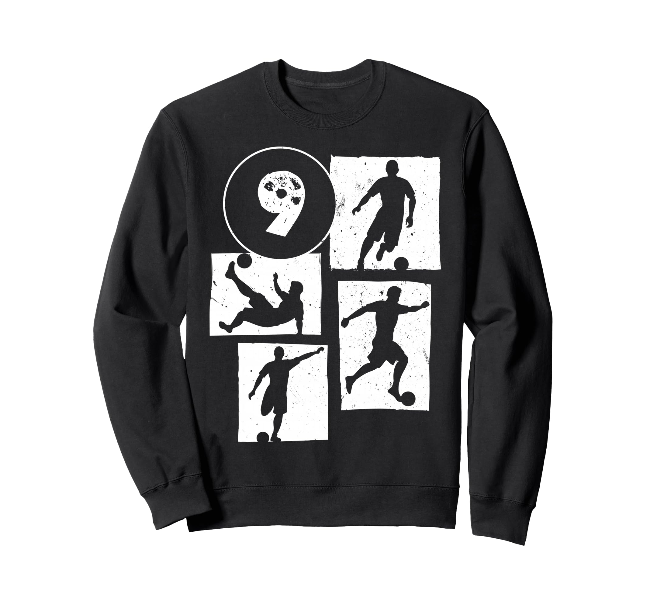 9Th Birthday Soccer Player Sweatshirt - Aesthetic Graphic for Adults - T-Shirt, Sweatshirt, Hoodie