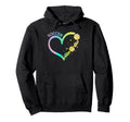 Colorful Watercolor Soccer Heart Soccer Hoodie - Trendy Graphic Men Women - T-Shirt, Sweatshirt, Hoodie