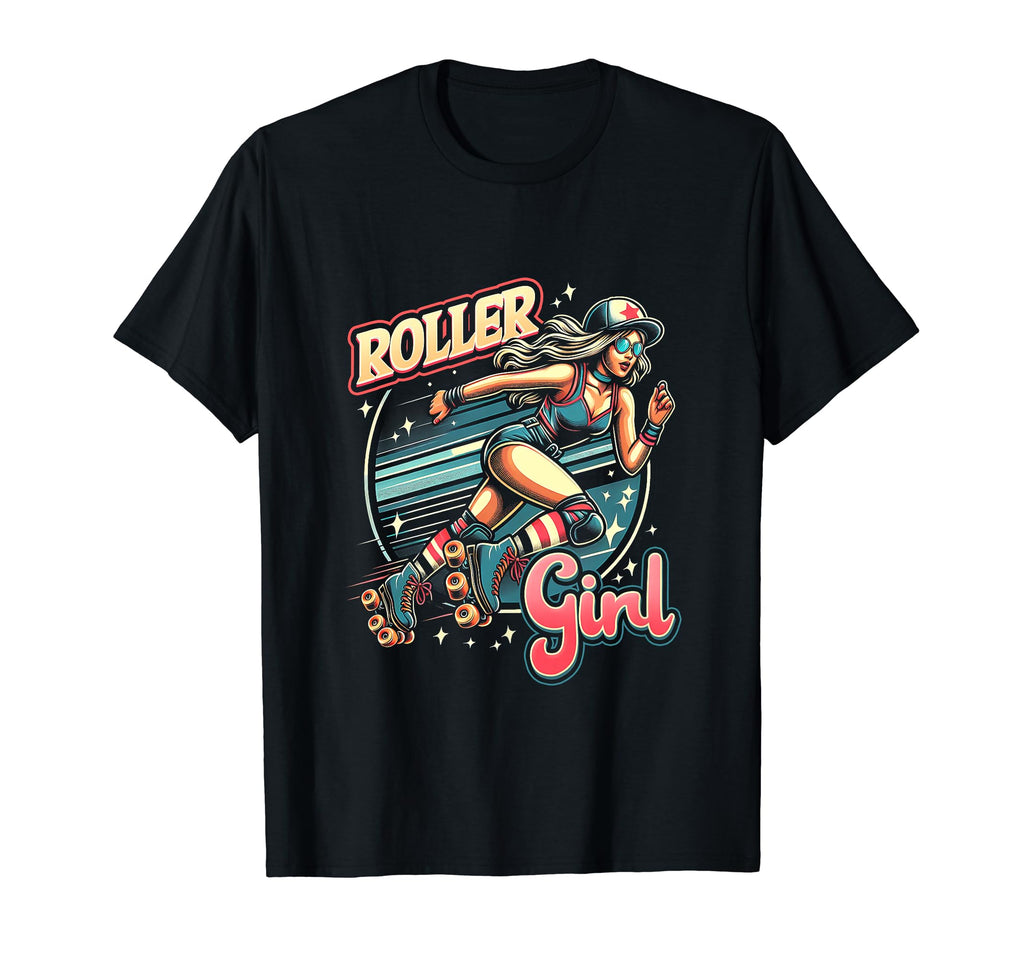 Roller Skater Skating 70S 80S 90S T-Shirt - Custom Art Print Men Women - T-Shirt, Sweatshirt, Hoodie
