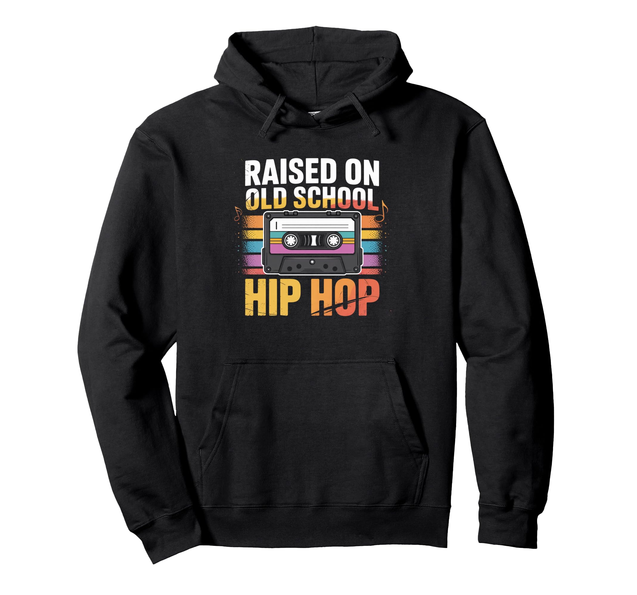 Raised Old School Hip Hop Cassette Hoodie - Novelty Apparel Men Women - T-Shirt, Sweatshirt, Hoodie