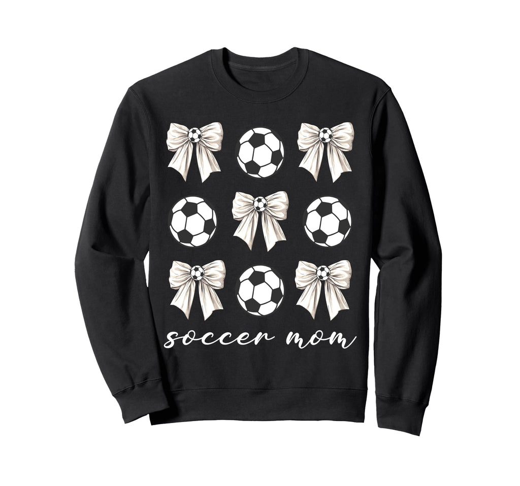 Soccer Mom Coquette Bow Soccer Lovers Sweatshirt - Minimalist Print Unisex - T-Shirt, Sweatshirt, Hoodie
