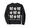 Soccer Mom Coquette Bow Soccer Lovers Sweatshirt - Minimalist Print Unisex - T-Shirt, Sweatshirt, Hoodie