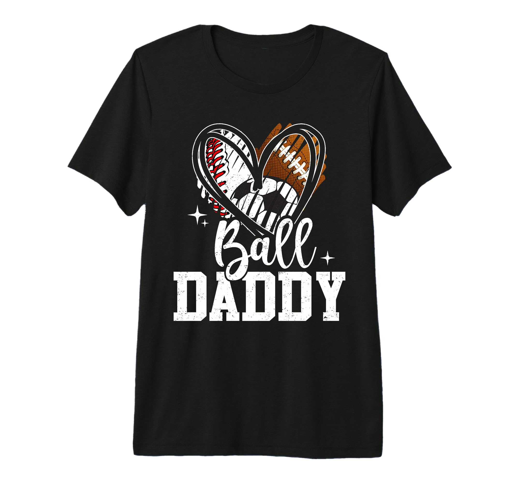 Ball Daddy Baseball Football Soccer T-Shirt - Custom Art Print for Adults - T-Shirt, Sweatshirt, Hoodie