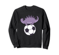 Dino Loves Soccer Dinosaur Sweatshirt - Casual Everyday Wear Men Women - T-Shirt, Sweatshirt, Hoodie