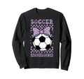 Soccer Sister Ball Purple Sweatshirt - Casual Everyday Wear Unisex - T-Shirt, Sweatshirt, Hoodie