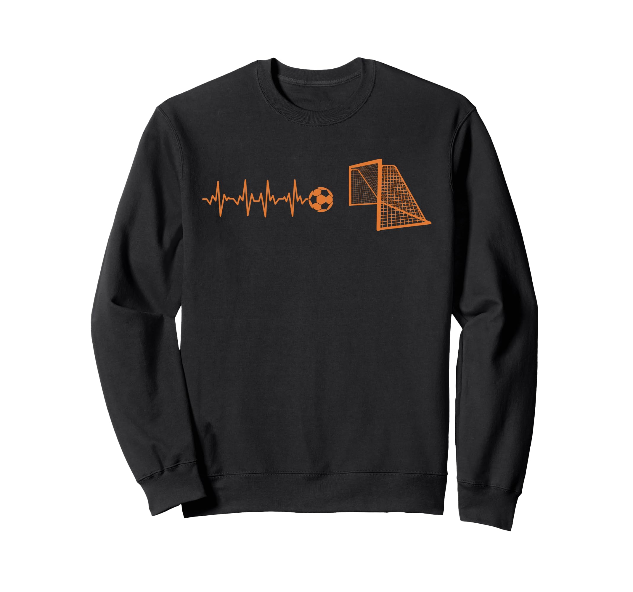 Funny Soccer Heartbeat Ecg Sweatshirt - Casual Everyday Wear for Adults - T-Shirt, Sweatshirt, Hoodie