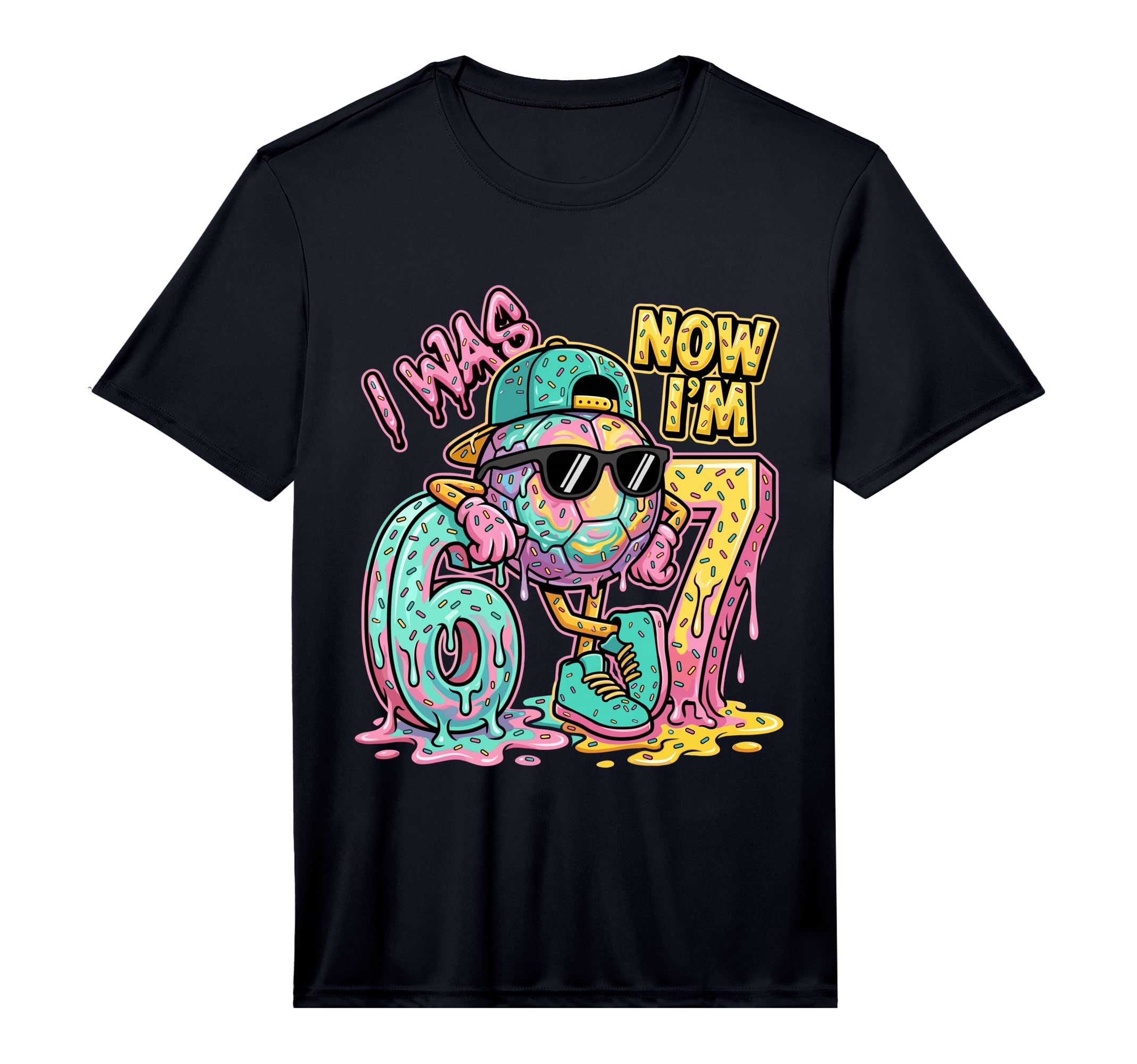 I Was 6 Now Im 7 Birthday Soccer Ball T-Shirt - Novelty Apparel for Adults - T-Shirt, Sweatshirt, Hoodie