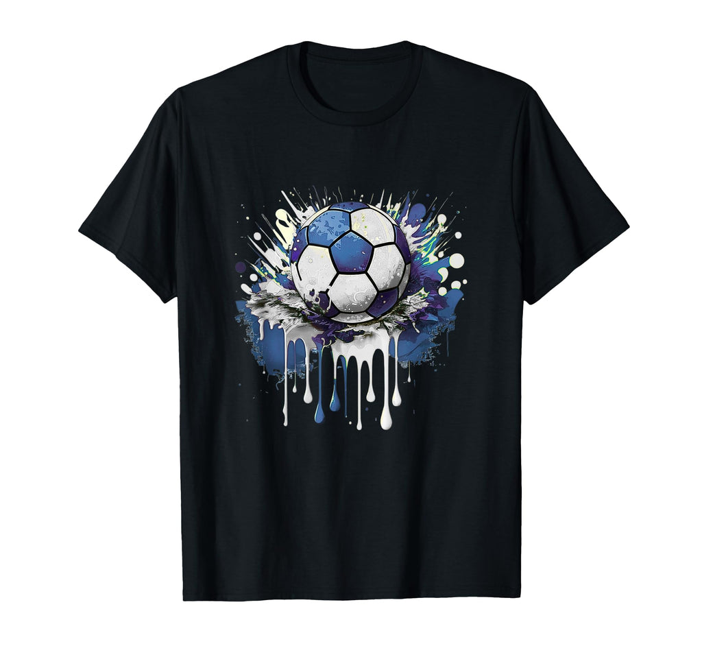 Colorful Soccer Ball Sports Art T-Shirt - Custom Art Print Men Women - T-Shirt, Sweatshirt, Hoodie