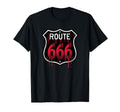 Route 666 Highway Horror Road Sign T-Shirt - Custom Art Print for Adults - T-Shirt, Sweatshirt, Hoodie