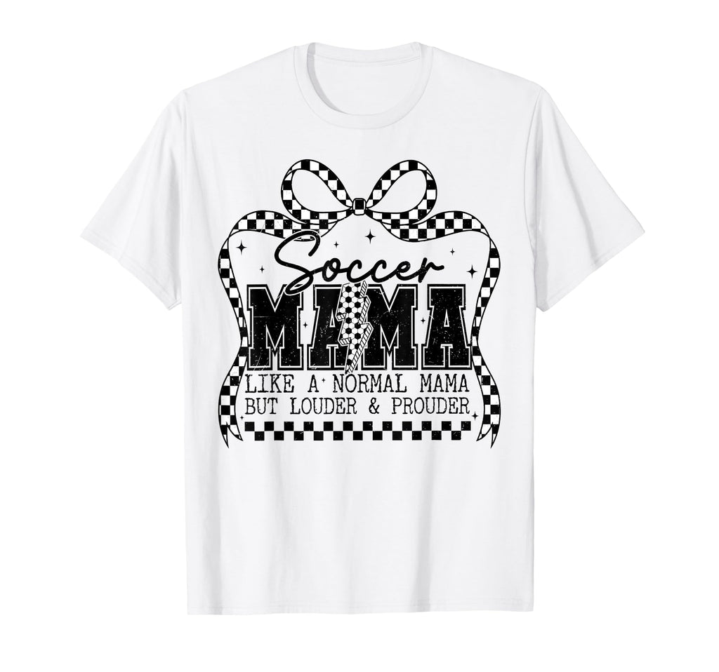 Soccer Mama Bow Game Day T-Shirt - Casual Everyday Wear for Adults - T-Shirt, Sweatshirt, Hoodie