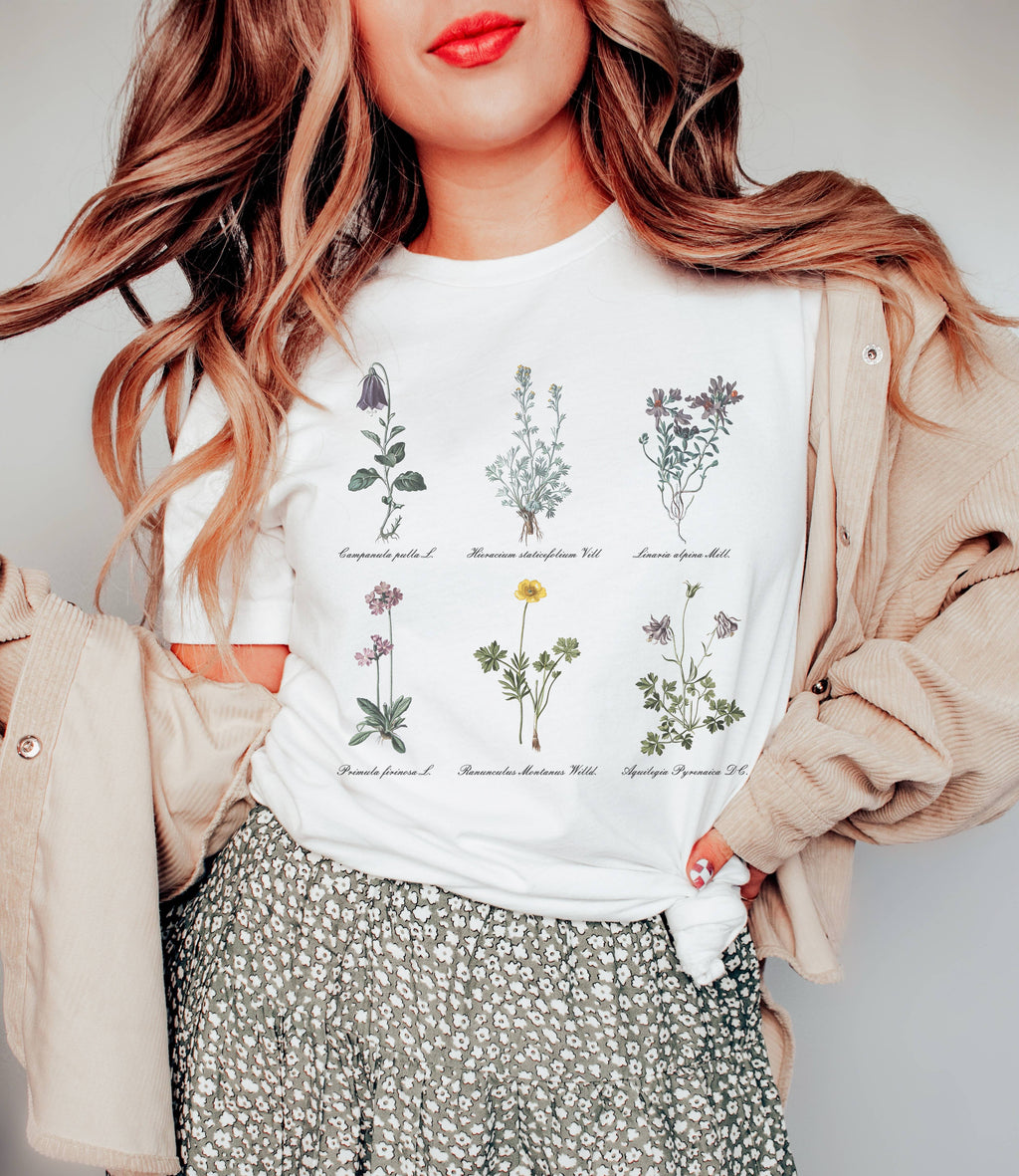 Dainty Wildflower Botanical - Adult & Kids T-Shirts, Sweatshirts & Hoodies apparel design preview 1