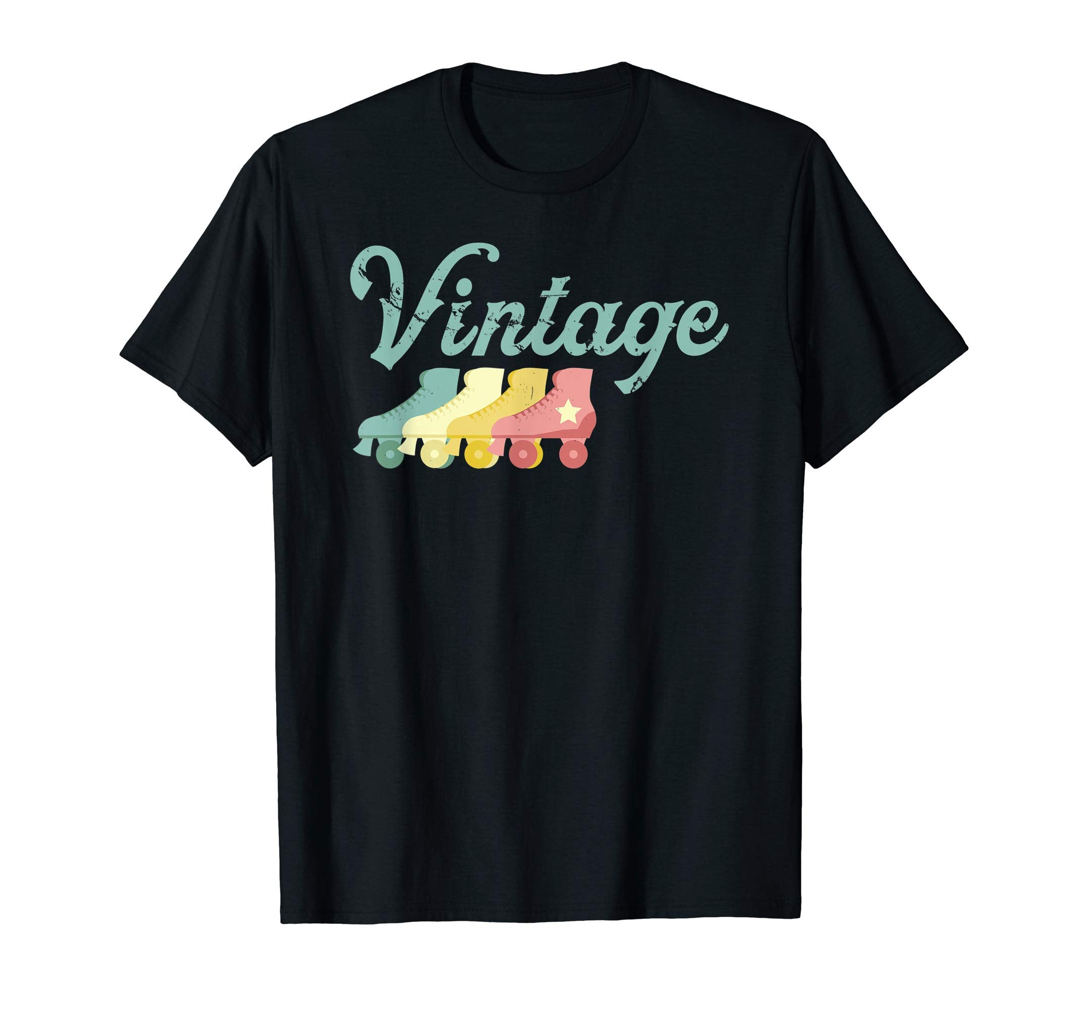 Roller Skates Grunge Distressed T-Shirt - Fun Novelty Design Men Women - T-Shirt, Sweatshirt, Hoodie
