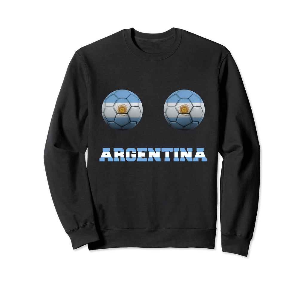 Argentina Soccer Funny Boobs Sweatshirt - Fun Novelty Design for Adults - T-Shirt, Sweatshirt, Hoodie