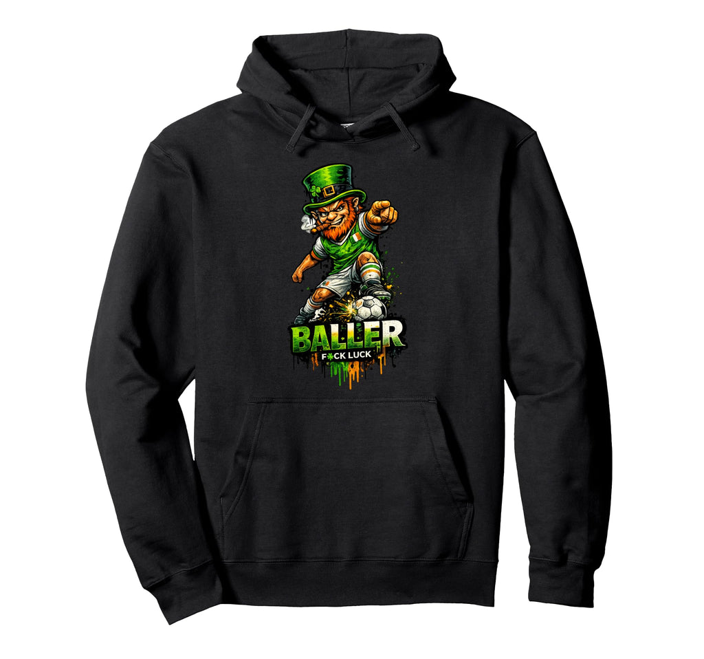 Soccer Leprechaun St Patricks Irish Luck Hoodie - Graphic Print Men Women - T-Shirt, Sweatshirt, Hoodie