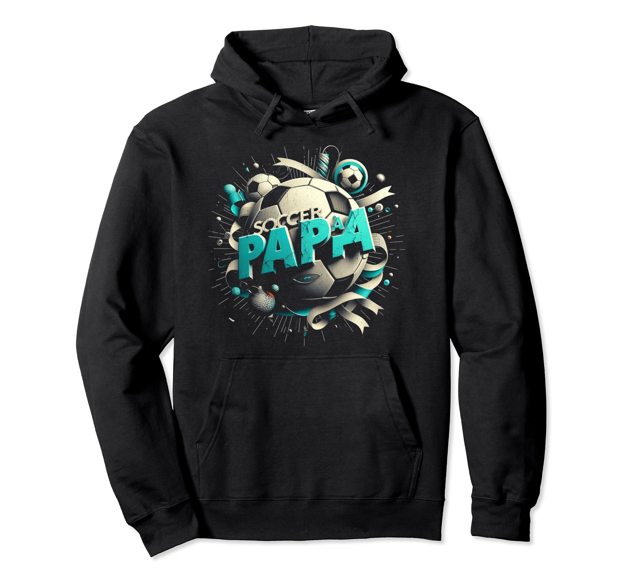 Soccer Papa Family Matching Dad Hoodie - Streetwear Style for Adults - T-Shirt, Sweatshirt, Hoodie