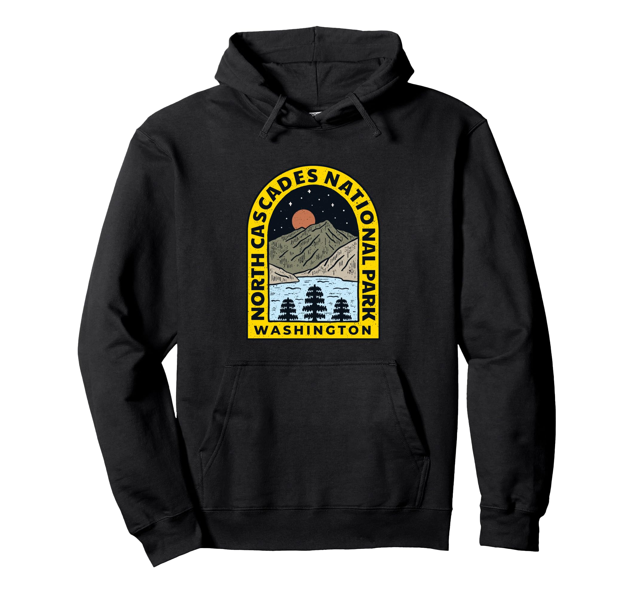 Cascades National Park Washington Hoodie - Aesthetic Graphic for Adults - T-Shirt, Sweatshirt, Hoodie