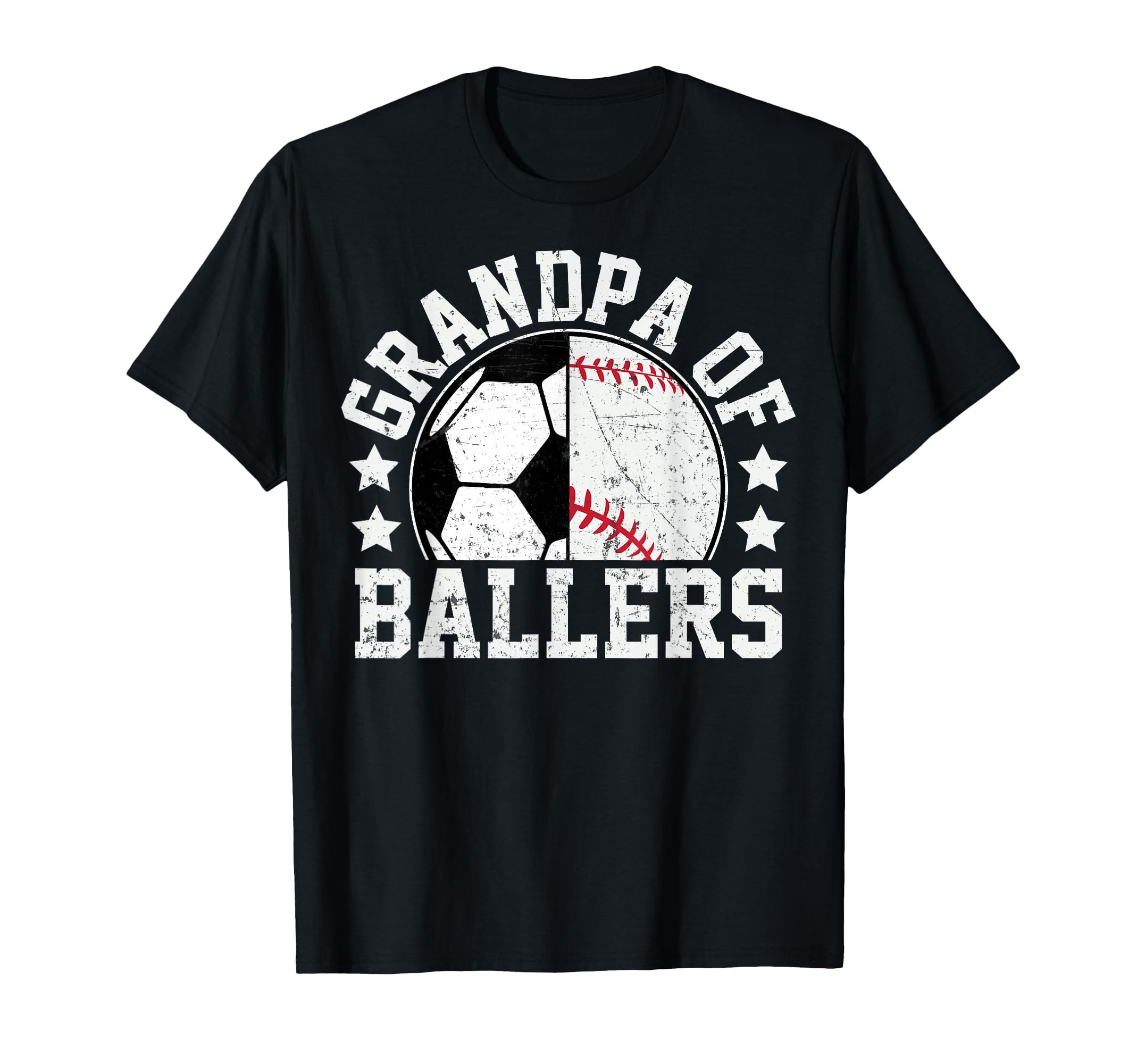 Grandpa Ballers Soccer Baseball T-Shirt - Casual Everyday Wear Men Women - T-Shirt, Sweatshirt, Hoodie