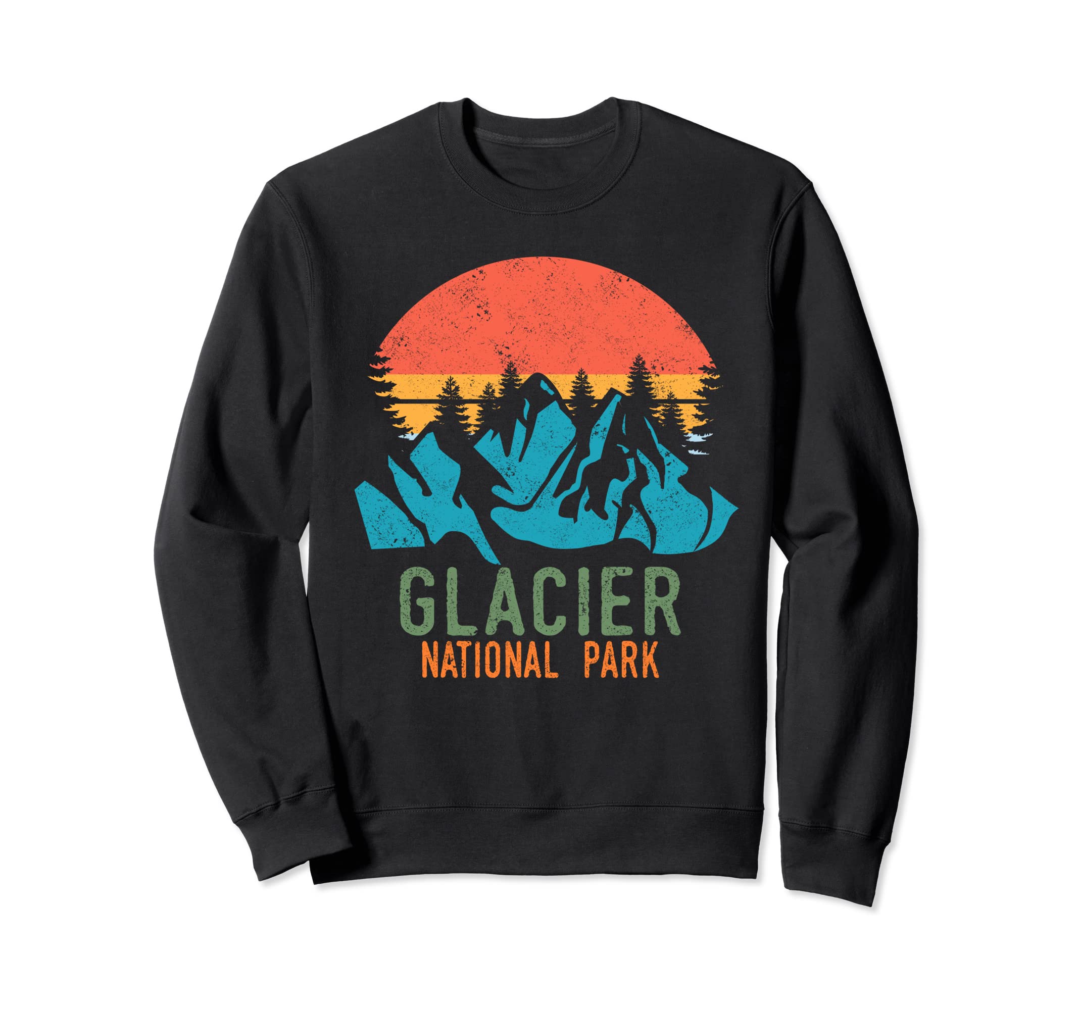 Glacier National Park Montana Bison Sweatshirt - Unique Graphic Men Women - T-Shirt, Sweatshirt, Hoodie