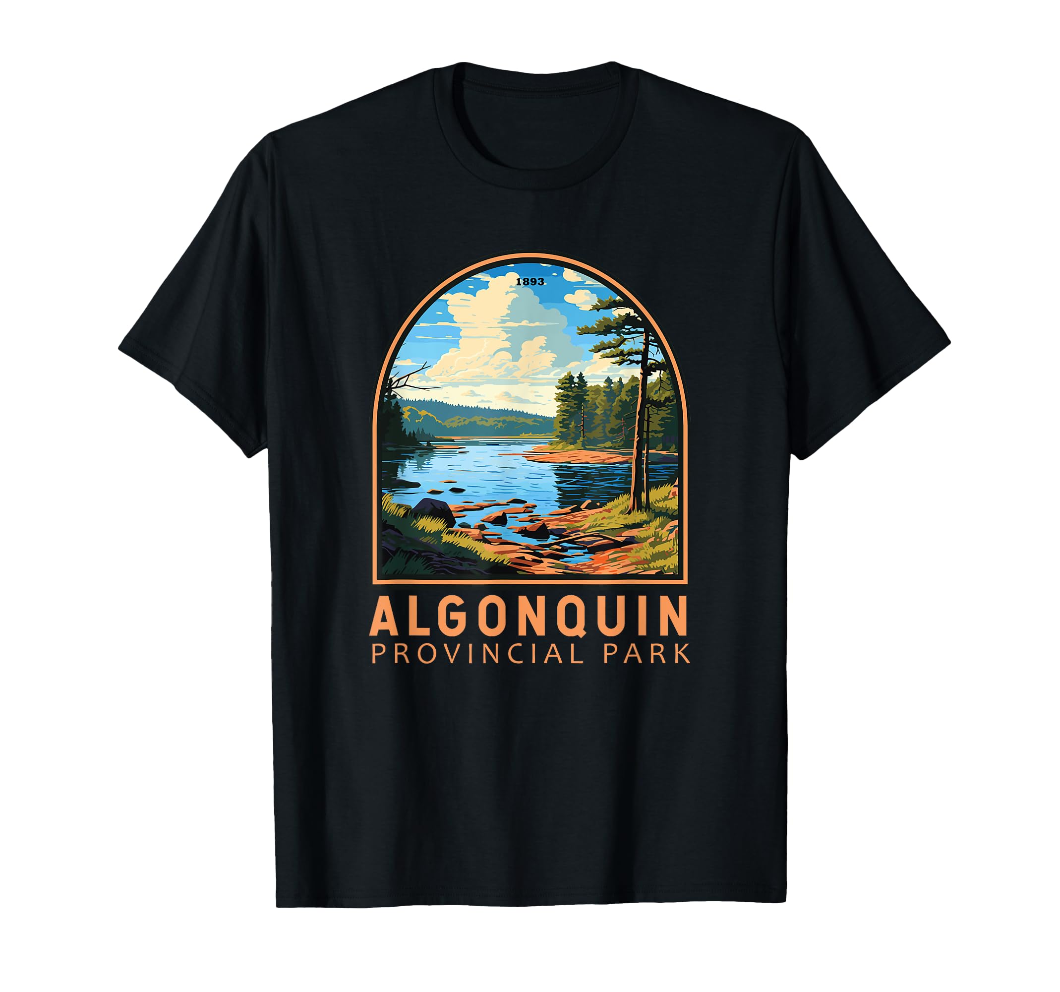 Algonquin Provincial Park Canada Emblem T-Shirt - Novelty Apparel Men Women - T-Shirt, Sweatshirt, Hoodie