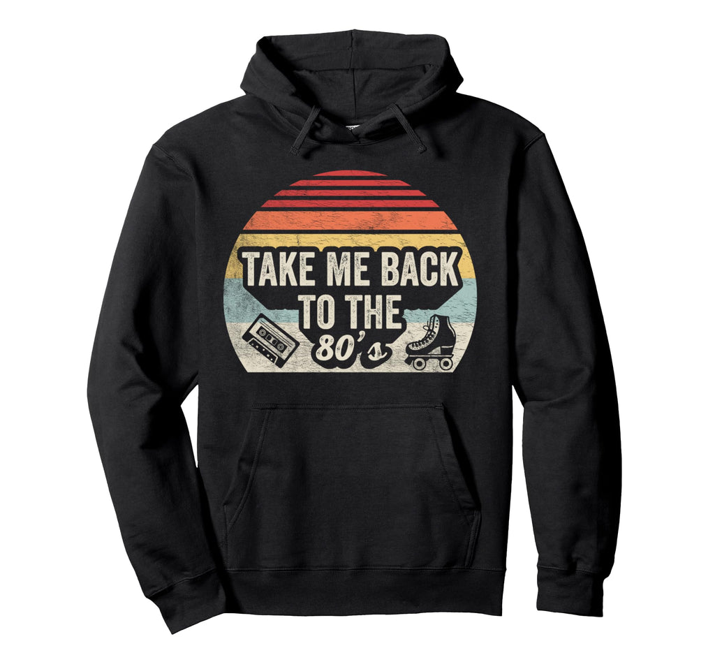 Take Me Back To 80S Cassette Roller Skate Hoodie - Minimalist Print Unisex - T-Shirt, Sweatshirt, Hoodie