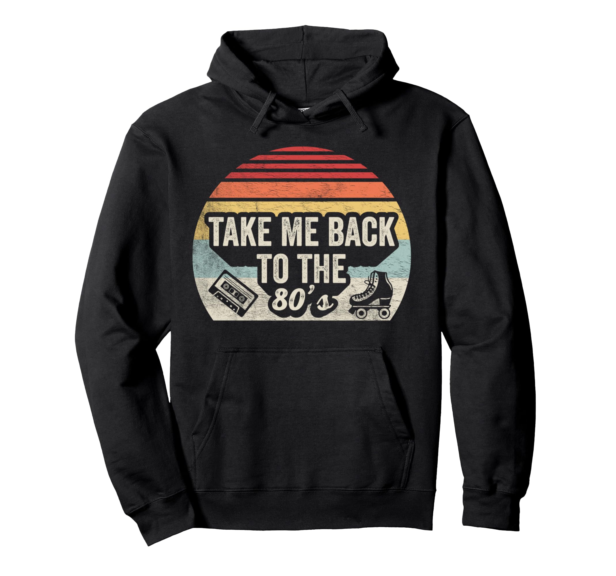 Take Me Back To 80S Cassette Roller Skate Hoodie - Minimalist Print Unisex - T-Shirt, Sweatshirt, Hoodie
