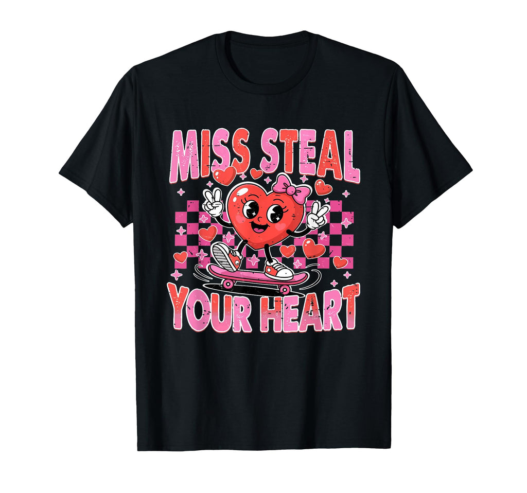 Checkered Miss Steal Your Heart T-Shirt - Novelty Apparel Men Women - T-Shirt, Sweatshirt, Hoodie