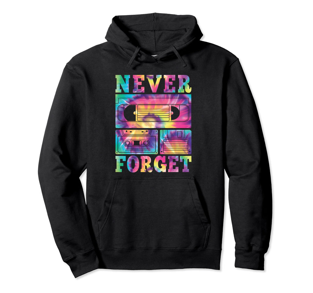 Never Forget 80S 90S Cassette Tape Outfit Hoodie - Minimalist Print Unisex - T-Shirt, Sweatshirt, Hoodie