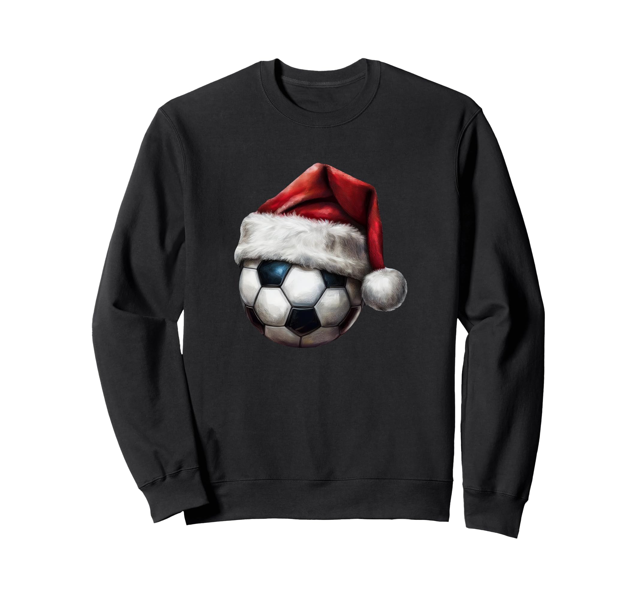 Soccer Ball Santa Hat Family Sweatshirt - Aesthetic Graphic Unisex - T-Shirt, Sweatshirt, Hoodie