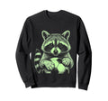 Soccer Fan Engraved Raccoon Sweatshirt - Minimalist Print for Adults - T-Shirt, Sweatshirt, Hoodie