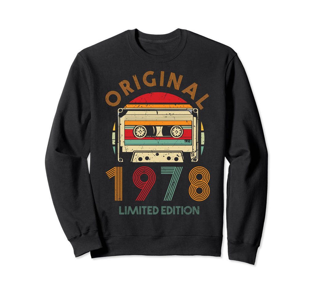 1978 Cassette Tape 46Th Birthday Sweatshirt - Aesthetic Graphic for Adults - T-Shirt, Sweatshirt, Hoodie