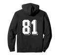 Number 81 Backside 80S 90S Team Jersey Hoodie - Custom Art Print Men Women - T-Shirt, Sweatshirt, Hoodie