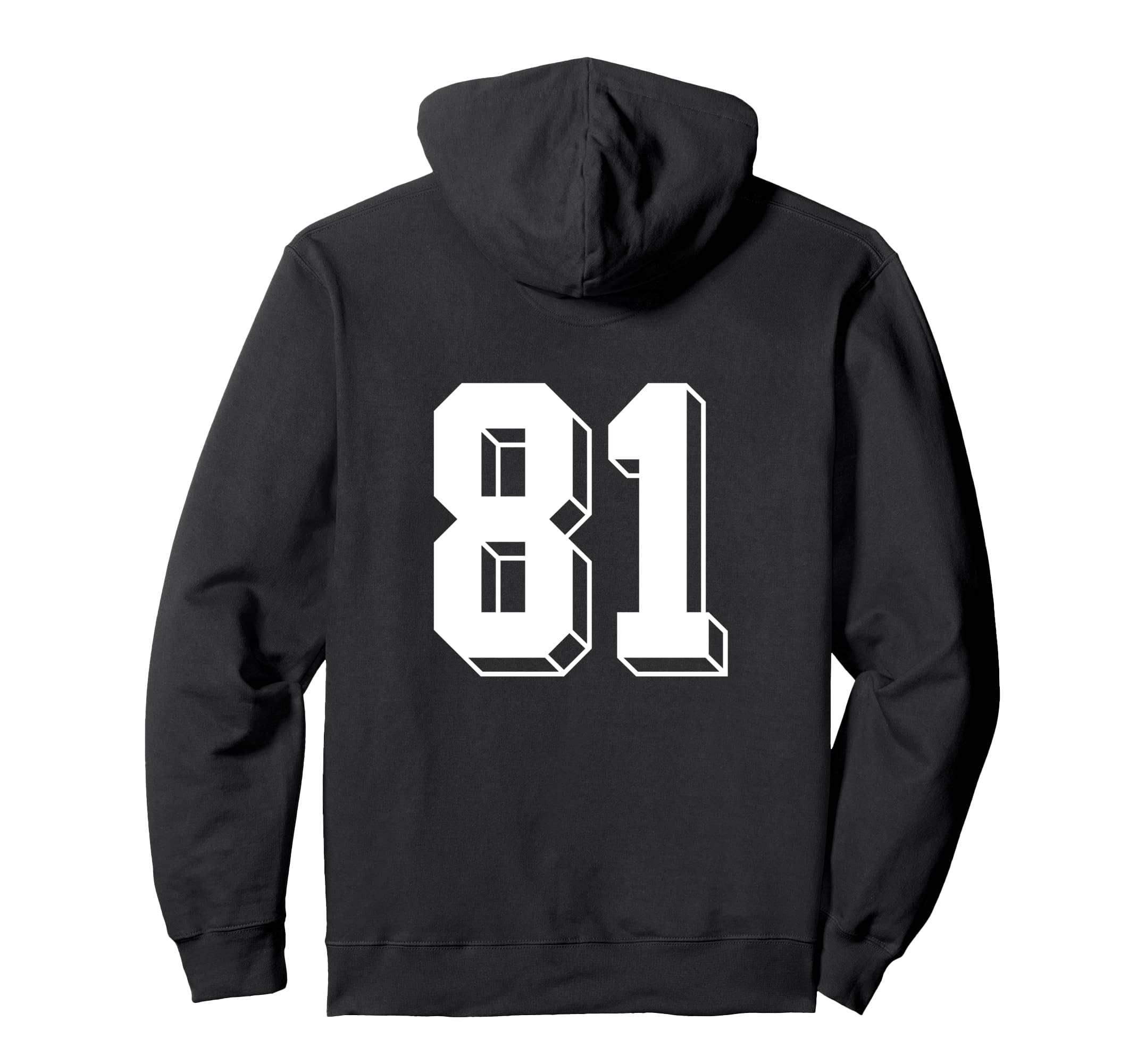 Number 81 Backside 80S 90S Team Jersey Hoodie - Custom Art Print Men Women - T-Shirt, Sweatshirt, Hoodie