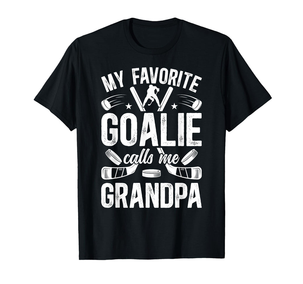 Ice Hockey Goalie Grandpa Hockey T-Shirt - Novelty Apparel for Adults - T-Shirt, Sweatshirt, Hoodie